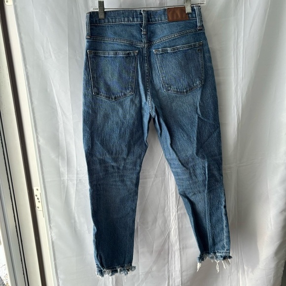 Madewell High Rise Slim Crop Boy Jean Raw Hem size 26 - Picture 7 of 7